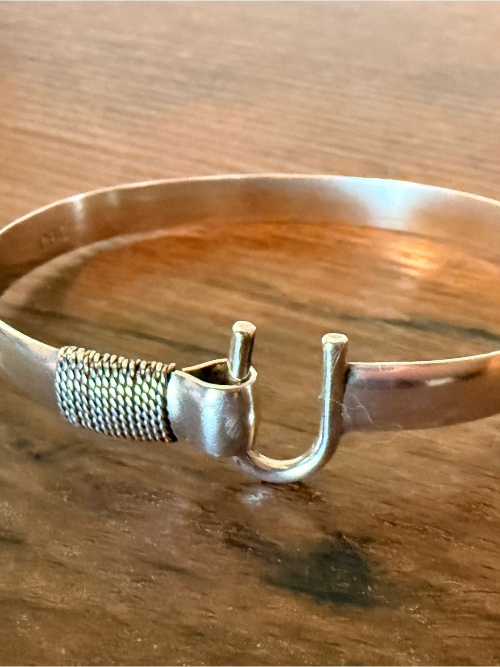 Caribbean hook bracelet - sterling silver -crucian hook
